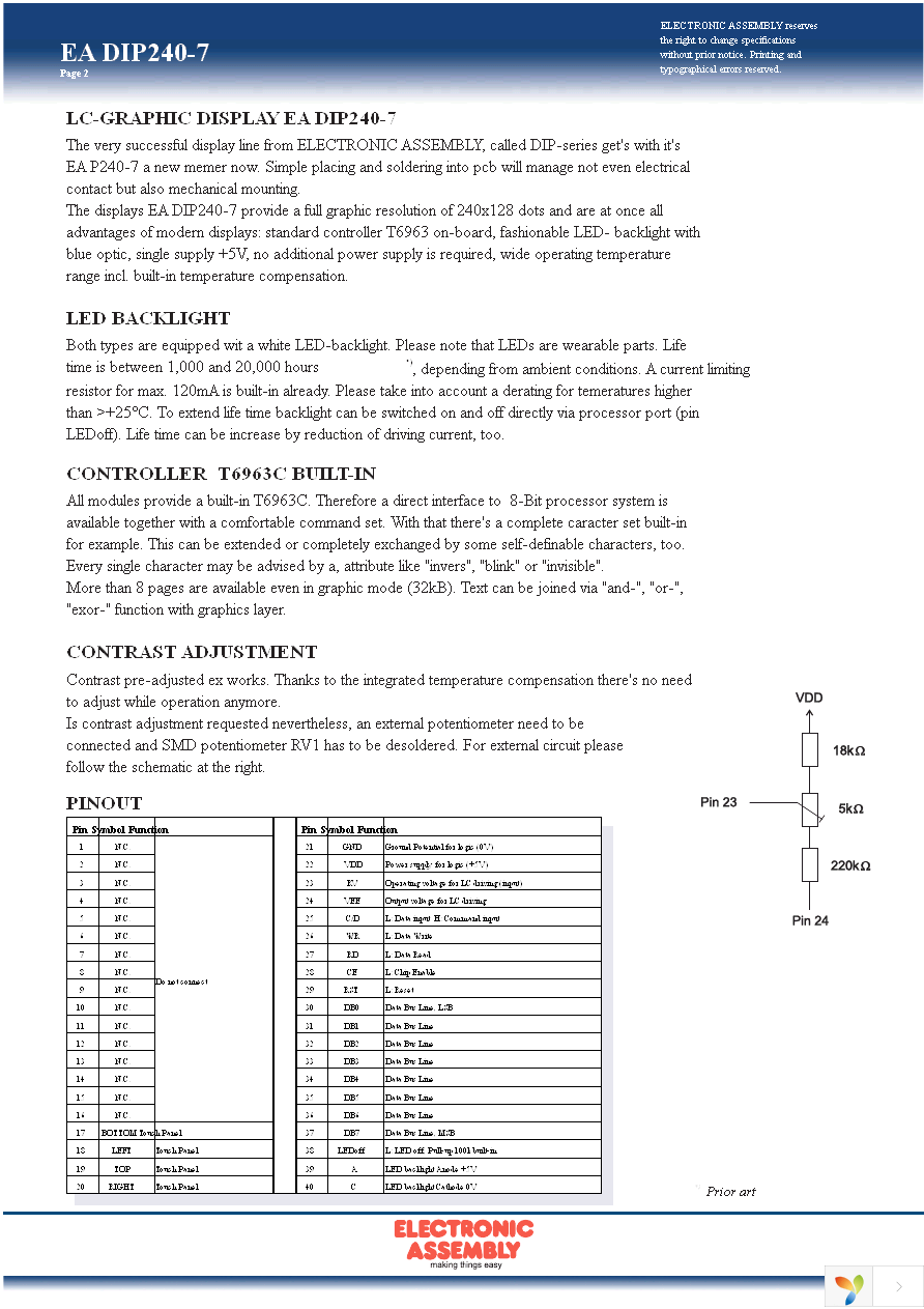 EA DIP240B-7KLW Page 2